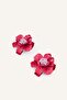 Women's Floral Fuchsia Earrings H9951Axns - 2