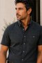 Men's Short Sleeve Shirt with Buttoned Collar and Pocket, Cotton, Summer Casual Fit - 2