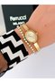 Steel Strap Minimal Case 2 Year Warranty 3 Atm Waterproof Women's Wristwatch + Bracelet Gift - 4