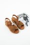 Luxen Women's Light Sole Genuine Leather Sandals Tan Suede - 3