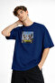 Freedom - Oversize Men's T-Shirt Dark Blue - 4