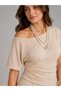 Women's Asymmetrical Cut Skirt Blouse Bottom Top Set - 4