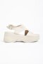 24414-571 Beige Daily Wedge Heel Women's Sandals - 3