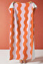 Wavy Stripes Modern Beach Towel - Orange Pink Minimalist Pool Sea Quick Dry Beach Cover-Up - 4