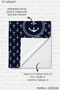 Çapa Marine Navy Blue Beach Towel Coverlet - Quick-Drying Microfiber Towel Coverlet with Nautical Rope Motif - 8