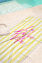 Striped Summer Stylish Beach Towel-Modern Mediterranean Yellow White Pool Sea Quick Drying Microfiber Towel