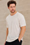 Lyocell Stone Crew Neck Regular Fit Men's T-Shirt