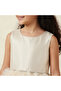 Round Neck Sleeveless A-line Dress with Ruffle Detail - 4