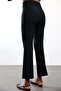 Black Slit Bell-Bottom Trousers 9024 - 4