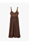 Modal Fabric Adjustable Strap Midi Dress - 5
