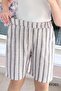 Elastic Waist Linen Shorts 6Y261 - 4