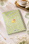 Green Coquette Spiral Dotted Undated Notepad A5 15X21 cm for School and Office - 4
