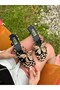 Leopard Skin (Butter) Leopard Butterfly Heeled Women's Slippers - 5
