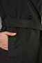 Women's Double-Breasted Collared Lined Black Trench Coat - 6