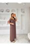 Modal Textured V-Neck Short Sleeve Dress - 2