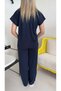 Navy Blue Stitched Modal Suit - 3