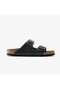 Arizona Leoi Unisex Black Slippers Juststep