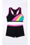 Girl's Two-Piece Swimsuit with Shorts-7255- - 3