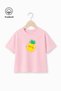 Pineapple Printed Casual Short Sleeve Summer Girls' T-Shirt - 2