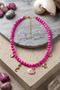 Pink Alaçati Glass Bead Sea Shell Charm Necklace - 2
