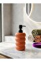 Wavy Ceramic Matte Black Pump Liquid Soap Dispenser - 400 ml - 18 X 8 X 7 cm - 3