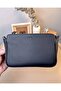 Genuine Leather Zippered Hand Clutch Matte Black Bag 2139