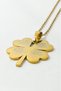 Gold Color Four-Leaf Clover Design Stainless Steel Necklace with Surahs of Al-Falaq, Nas, Ikhlas, and Kafirun - 3