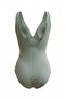 Women's Draped Gathering Water Green Swimsuit - 3