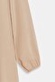 Women's Shirt Collar Wooden Buttoned Collage Elastic Aerobin Woven Tunic - Regular Fit - 4