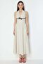 Polka Dot Backless Maxi Dress - 3