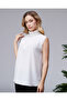 Women's Hakim Collar Blouse with Stone and Pearl Detailing, Sleeveless, Premium Quality, Stylish Tunic - 5