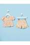 Infant Girls Beige T-Shirt With Shorts - 5