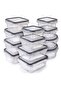 ® Airtight Meal Prep Container Set with Locking Lids, 12pcs Re-usable Plastic Food Storage Containers - 3