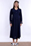 Mother's Comfort Maternity Nightgown with Breastfeeding Feature Effortt - Navy Blue - 2