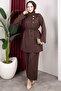 New Season Suit with Side Buttons on the Front - Brown Rbz2608Y - 4