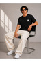 Men's T-Shirt Elephant Embroidery 100% Cotton Crew Neck Short Sleeve T-Shirt - 2