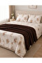 Stylish Floral Patterned Boxed Double Pique Set 200X230 cm