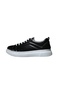 Vero Genuine Leather Men's Sneaker with Laces Daily Comfortable Shoes Black-White - 3