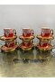 Gilded Porcelain 6-Person Bird Cup Set Pink - 3
