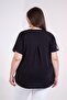Women's Plus Size V-Neck Blouse with Sleeve Epaulettes - 6