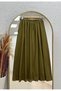 Wise Gathered Belted Voile Skirt-Ek747 Oil Green - 4