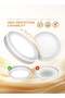 36W Crystal-Effect LED Flush Mount Ceiling Light - 23cm Modern Round Design - 4