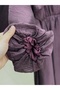 Teresa Ruffled Front Balloon Sleeve Voile Dress-Ek639 Plum - 5