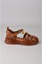 Seç C306 Genuine Leather Women's Sandals (Sole: 3.5 cm) Tan - 6