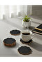 Set of 10 Wooden Daisy Coasters - Decorative Coffee Presentation (10X10 cm) - 2