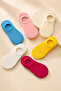 5 Pairs of Seamless Children's Combed Cotton Sneaker Invisible Socks - 2