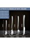 24 Piece Stainless Steel Cutlery Set with Stand Service for 6, Mirror Polish Silverware Set Fork Spoon Knife Includes Coffee Spoon, Dishwasher Safe, Gift Box