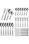 SKY-TOUCH 24-Pieces Silverware Set, Stainless Steel Flatware Tableware Set for 6, Flatware Silverware Set with Knife Fork Spoon, Elegant Tableware for Home Daily Use, Dishwasher Safe