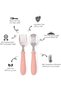 Kids Cutlery Set with Case, Round Edge Stainless Steel, BPA Free Spoon & Fork, Hygienic 304 Stainless Steel - 2
