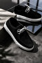 Orthopedic Sole Lightweight Comfortable Stitched Classic Black Men's Shoes - 3
